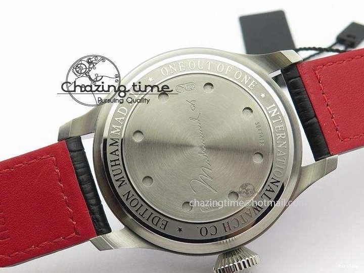 MIROTIME 0101 RelaxedFit Big Pilot Real PR IW500435 “Muhammad Ali” ZF Best Edition On Black Leather Strap A 7295